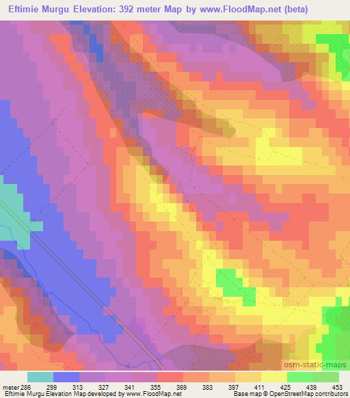 Eftimie Murgu,Romania Elevation Map