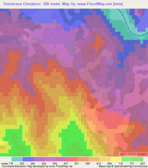 Dumbrava,Romania Elevation Map