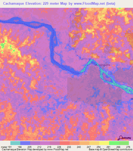 Cachamaque,Colombia Elevation Map