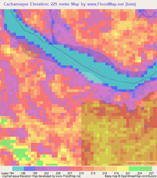 Cachamaque,Colombia Elevation Map