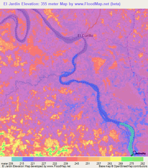 El Jardin,Colombia Elevation Map