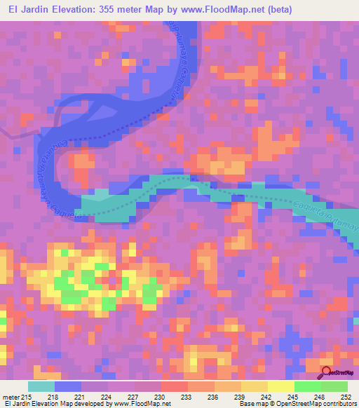 El Jardin,Colombia Elevation Map