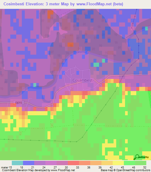 Cosimbesti,Romania Elevation Map