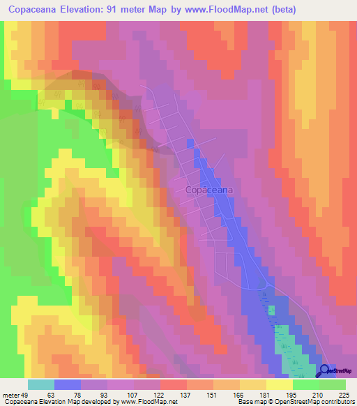 Copaceana,Romania Elevation Map