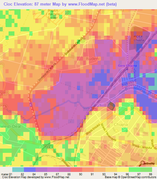 Cioc,Romania Elevation Map