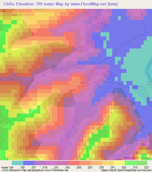 Chiliu,Romania Elevation Map