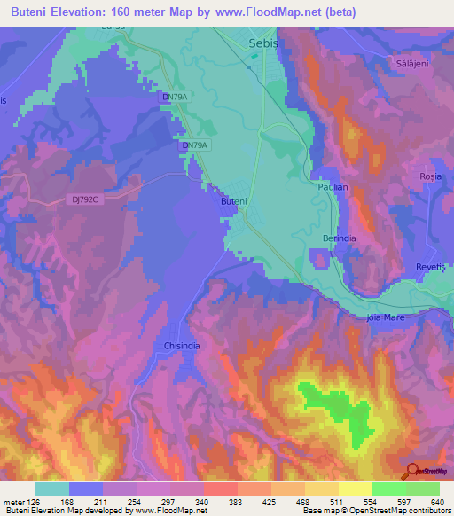 Buteni,Romania Elevation Map