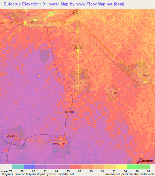 Bulgarus,Romania Elevation Map