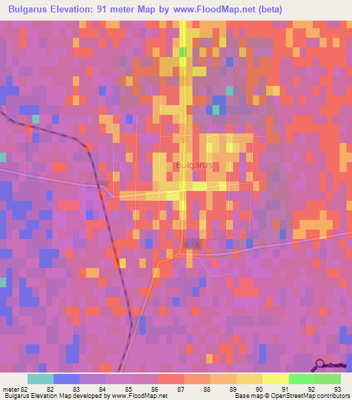 Bulgarus,Romania Elevation Map