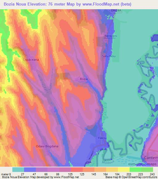 Bozia Noua,Romania Elevation Map