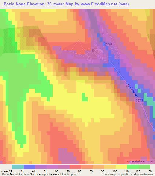 Bozia Noua,Romania Elevation Map