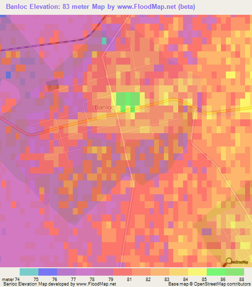 Banloc,Romania Elevation Map