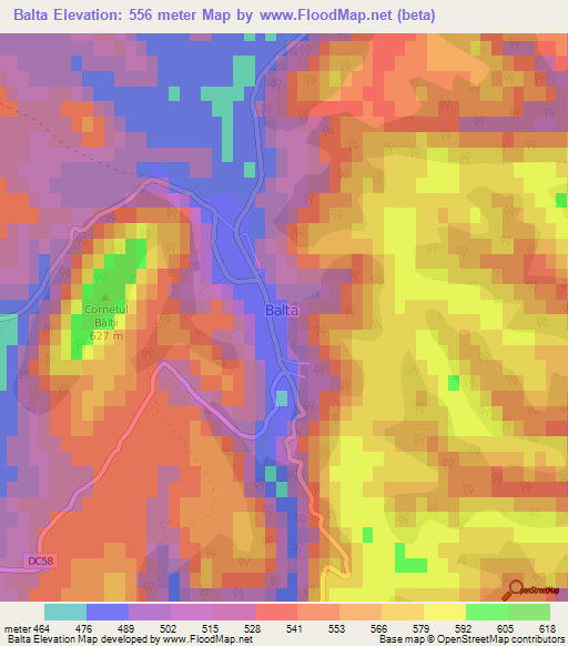 Balta,Romania Elevation Map