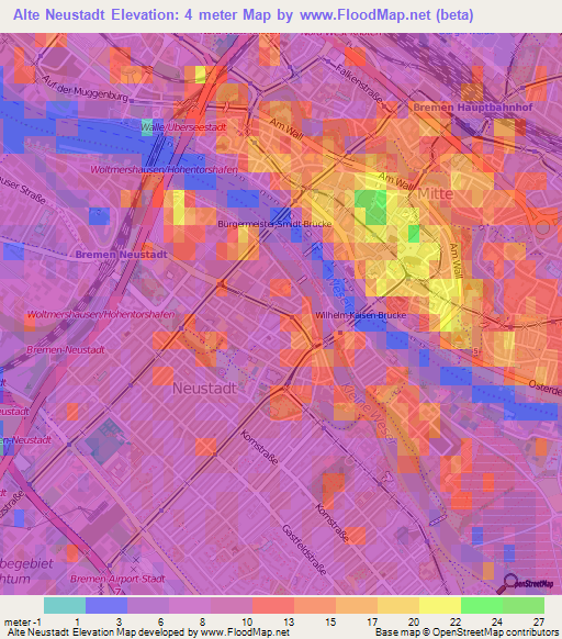 Alte Neustadt,Germany Elevation Map