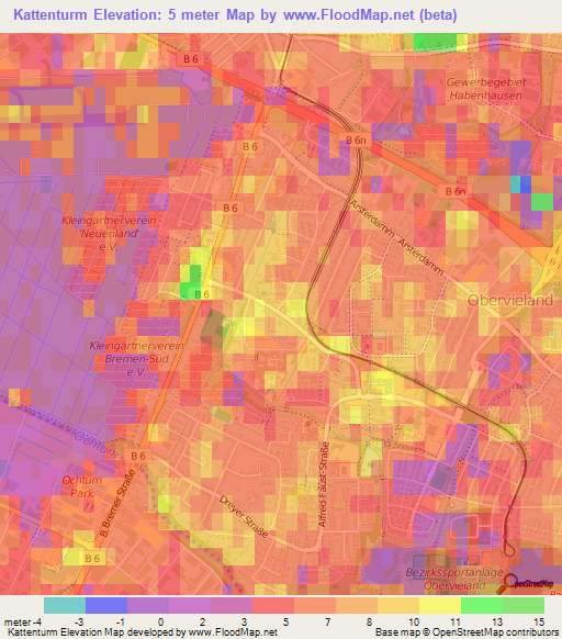 Kattenturm,Germany Elevation Map