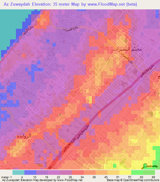 Az Zuwaydah,Palestinian Territory Elevation Map