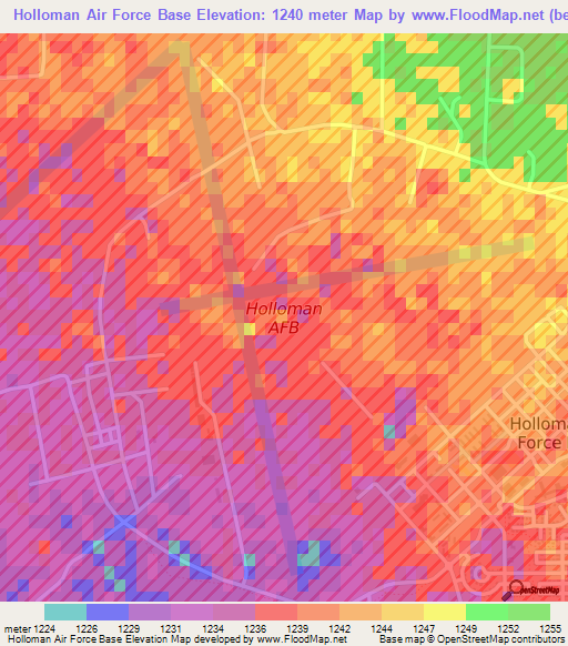 Holloman Air Force Base,US Elevation Map