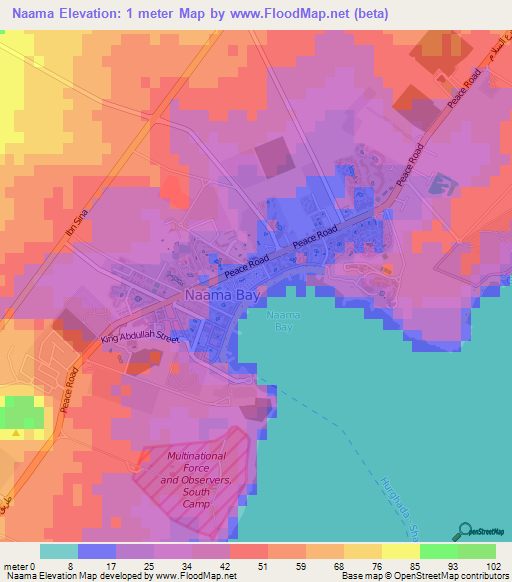 Naama,Egypt Elevation Map