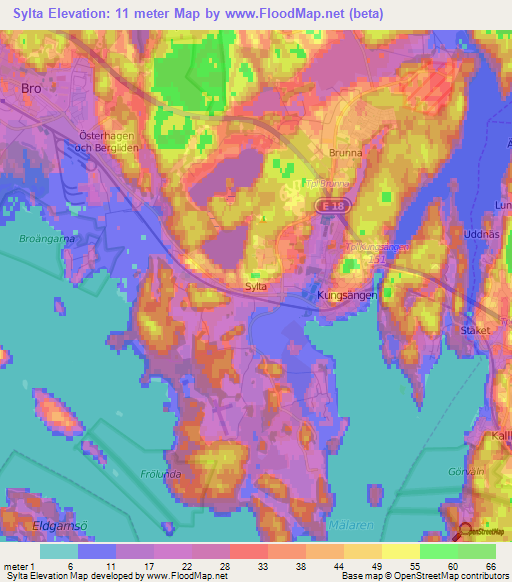 Sylta,Sweden Elevation Map