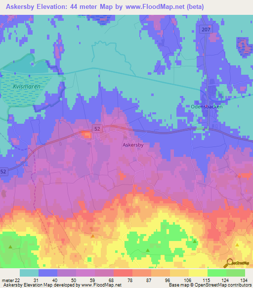 Askersby,Sweden Elevation Map