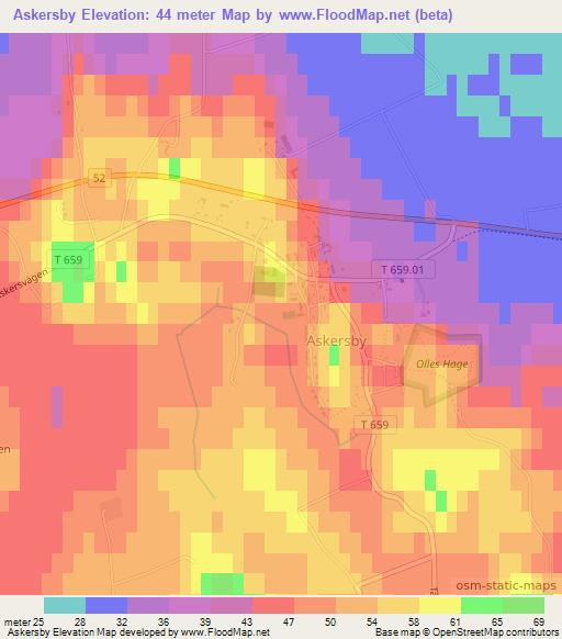 Askersby,Sweden Elevation Map