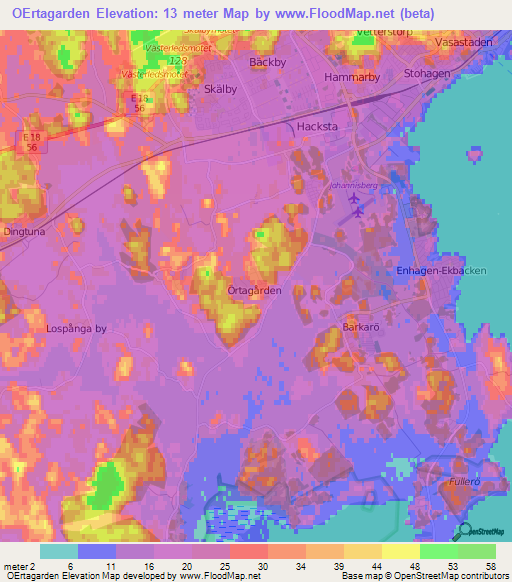 OErtagarden,Sweden Elevation Map