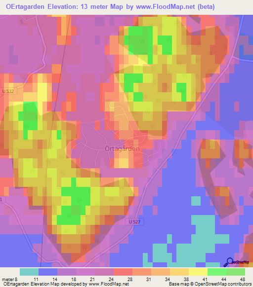 OErtagarden,Sweden Elevation Map