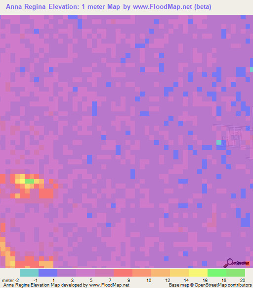 Anna Regina,Guyana Elevation Map