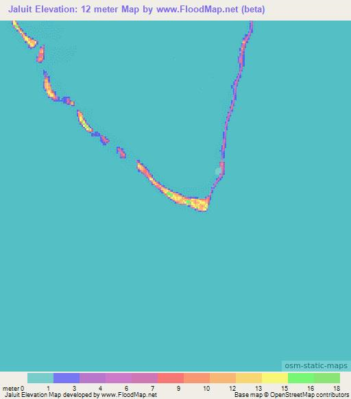 Jaluit,Marshall Islands Elevation Map