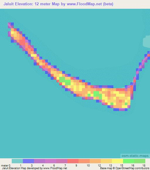 Jaluit,Marshall Islands Elevation Map