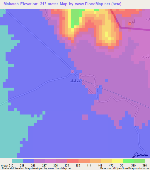 Mahatah,Saudi Arabia Elevation Map