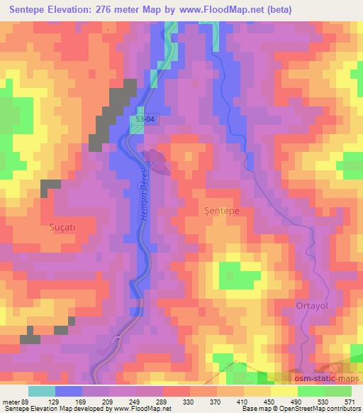 Sentepe,Turkey Elevation Map