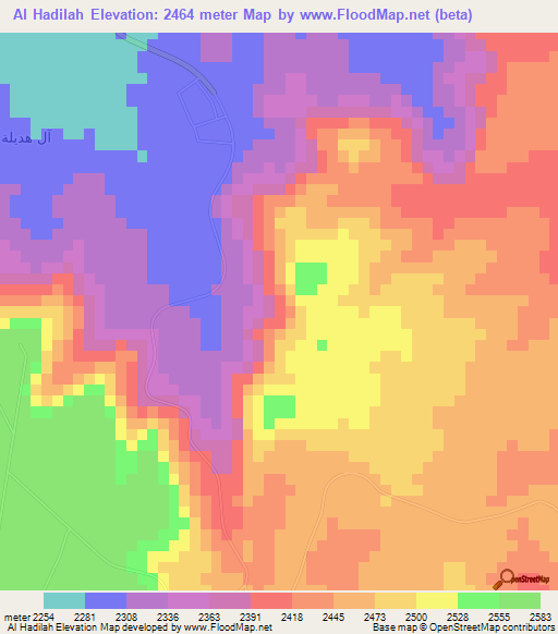 Al Hadilah,Saudi Arabia Elevation Map