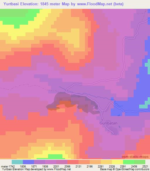 Yurtbasi,Turkey Elevation Map