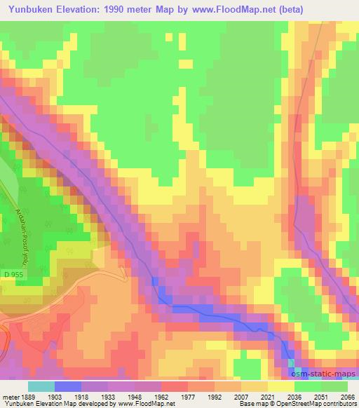 Yunbuken,Turkey Elevation Map