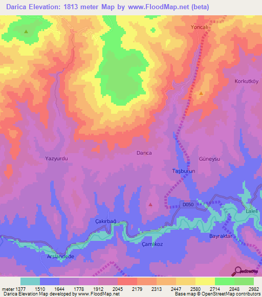 Darica,Turkey Elevation Map