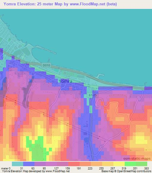 Yomra,Turkey Elevation Map