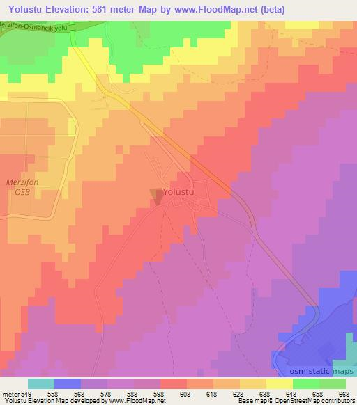 Yolustu,Turkey Elevation Map