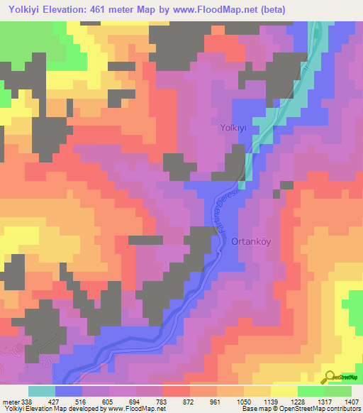 Yolkiyi,Turkey Elevation Map