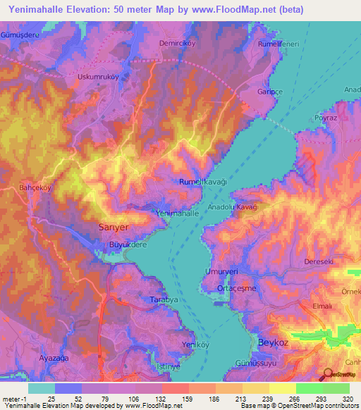 Yenimahalle,Turkey Elevation Map