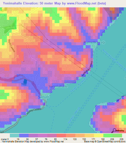 Yenimahalle,Turkey Elevation Map