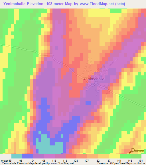 Yenimahalle,Turkey Elevation Map