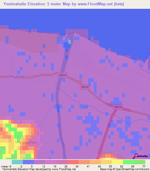 Yenimahalle,Turkey Elevation Map