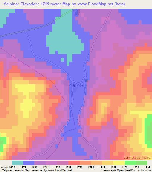 Yelpinar,Turkey Elevation Map