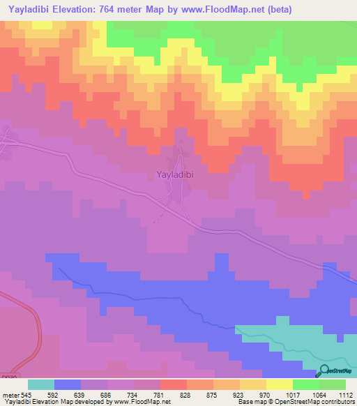 Yayladibi,Turkey Elevation Map