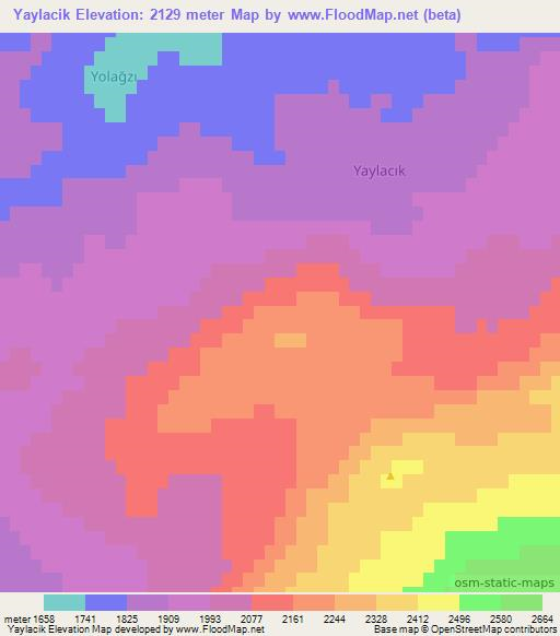 Yaylacik,Turkey Elevation Map