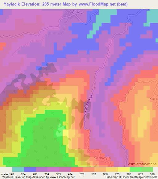 Yaylacik,Turkey Elevation Map