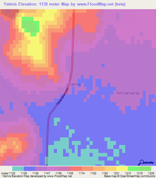 Yatmis,Turkey Elevation Map