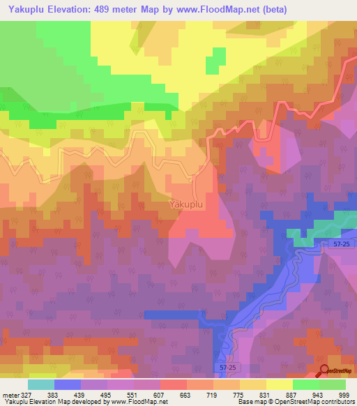 Yakuplu,Turkey Elevation Map