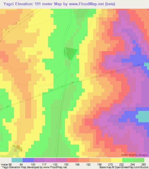 Yagci,Turkey Elevation Map